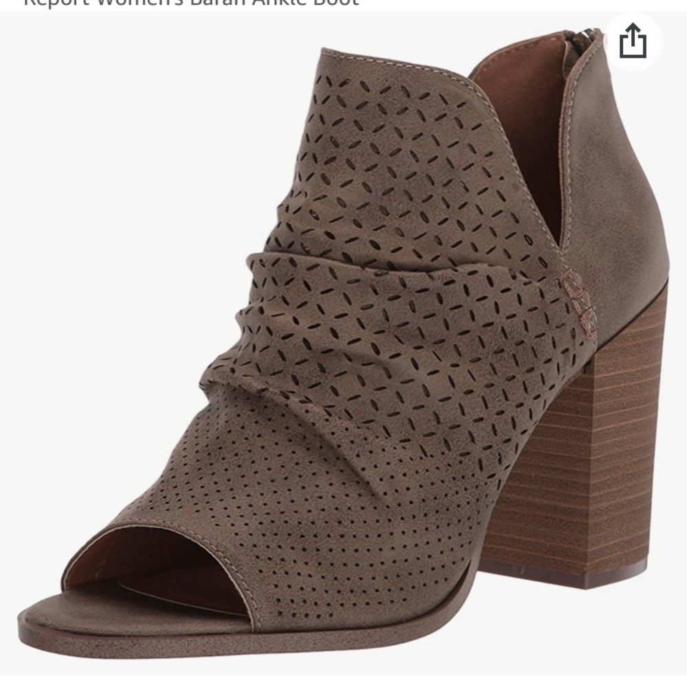 Open toe booties